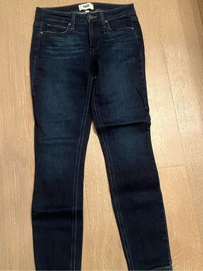 Women’s PAIGE Dark Indigo High-Rise Skinny Jeans US 26